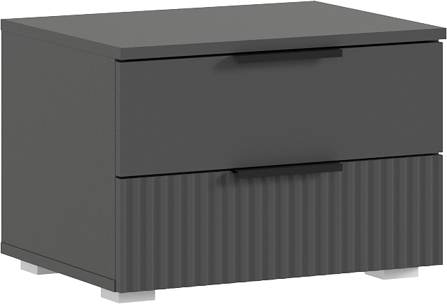 Марвэл Тумбы прикроватные 2шт, Графит/Браш графит