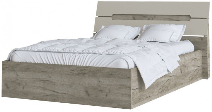 Кровать 160 Гавана с ортопед. основанием, Крафт серый/Кашемир