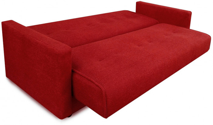 Раскладной диван-кровать, прямой, книжка, цвет красный, Милан 120