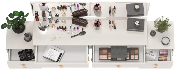 Афина Спальня Трюмо х 2, кашемир серый