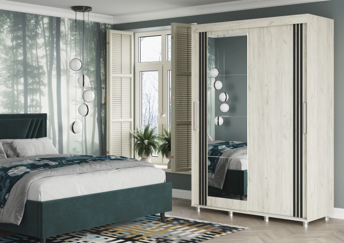 Форест Шкаф-купе 1500, крафт белый