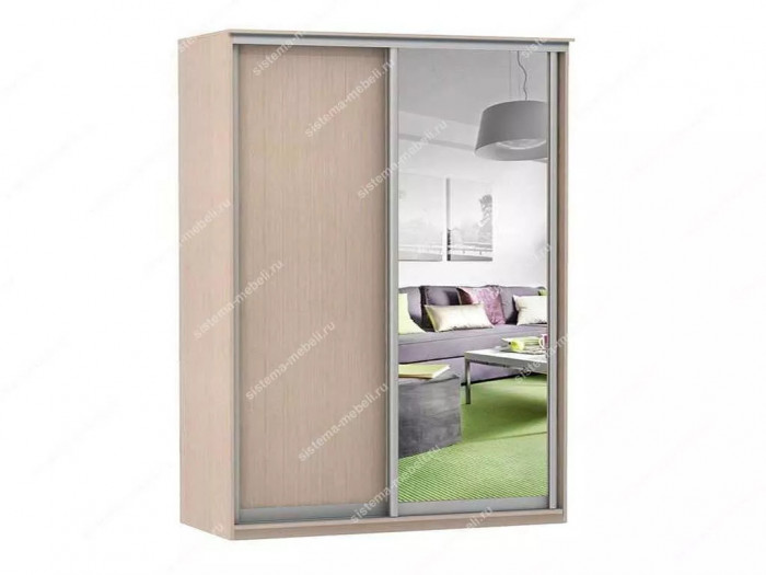 Шкаф купе Модерн 1490х600 2-х дверный 2-х секционный зеркало ясень
