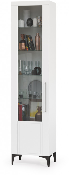 Валенсия Гостиная № 116, цвет ЛДСП белый шагрень/МДФ белый шагрень, ШхГхВ 272,3х38,4х225,2 см., универсальная сборка