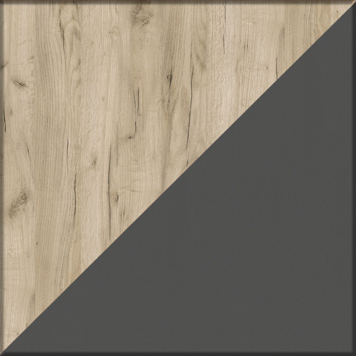 Трюмо 4-25916дкс/граф, цвет дуб крафт серый/графит, ШхГхВ 80х44,8х133 см.