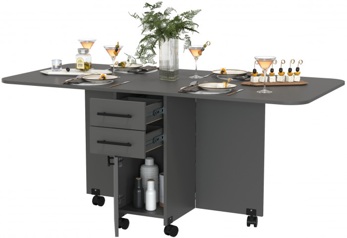 Стол-книжка с ящиками 1-6702граф, графит