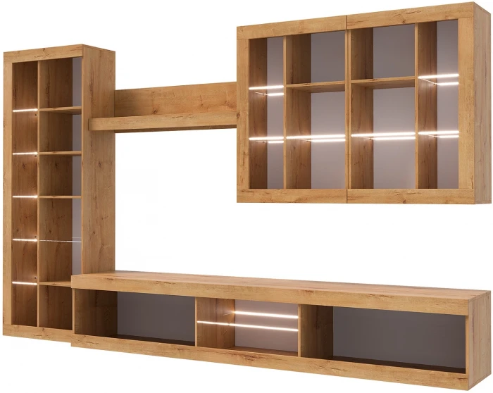 Прага Модульная Гостиная, вариант №2, вотан/Графит