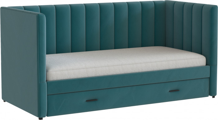 Подростковая кровать "Нега" с бортами (интерьерная), Бирюза