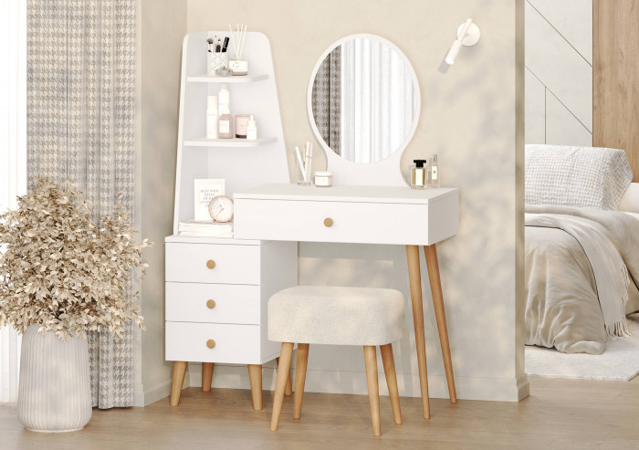 Трюмо 4-25917бел, цвет белый, ШхГхВ 95х43,9х129,2 см., НЕ универсальная сборка