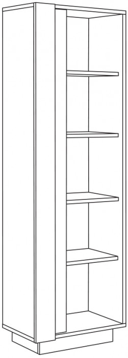КР100 ??? Арчи Шкаф комбинированный 10.05, цвет дуб крафт золотой/камень тёмный, ШхГхВ 50х30,1х154,9(147,6) см., ун. сб.