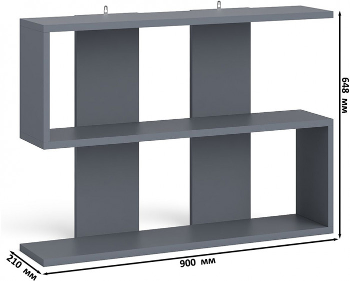 Мори Стол компьютерный МС-6 левый + Комод МК800.1 + Полка 900, цвет графит, ШхГхВ 170,4х50х209,6 см., НЕ универсальная сборка