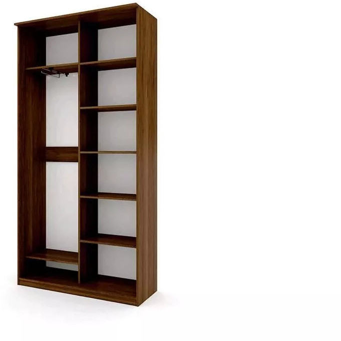 Шкаф купе Модерн 1190х450 2-х дверный 2-х секционный фотопечать №3 венге