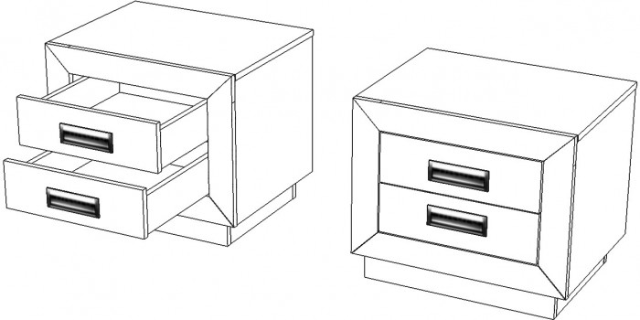 Набор мебели для спальни "Эстель" - Сосна шале/Бетон спаркс
