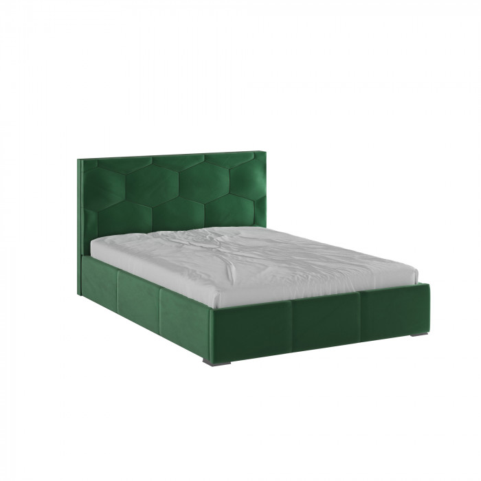 Манука Кровать интерьерная 140 изумруд, ортопед