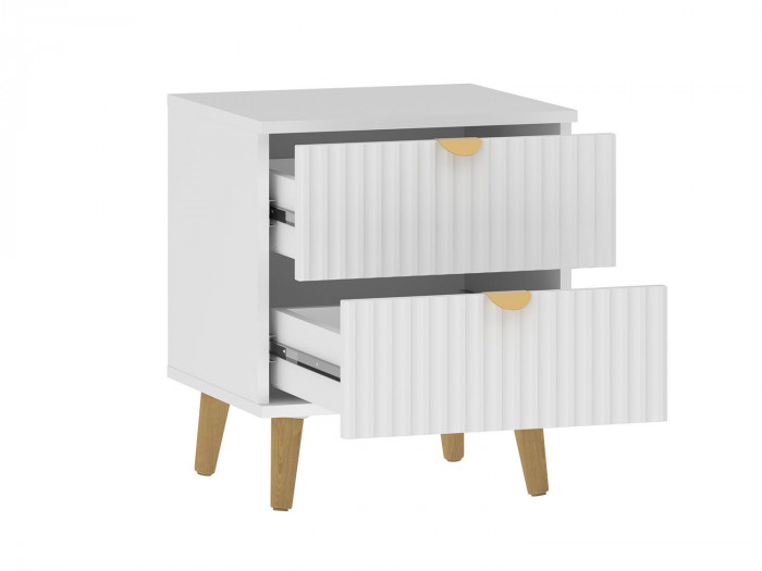 НМ 040.19 тумба прикроватная Дакота Белый / Меренга