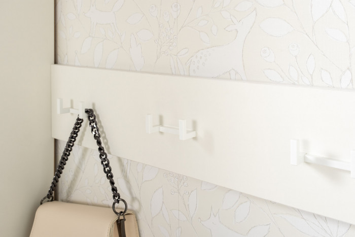 Октава Прихожая 15-123Н, белый шагрень/дуб крафт золотой/фасады МДФ белый шагрень