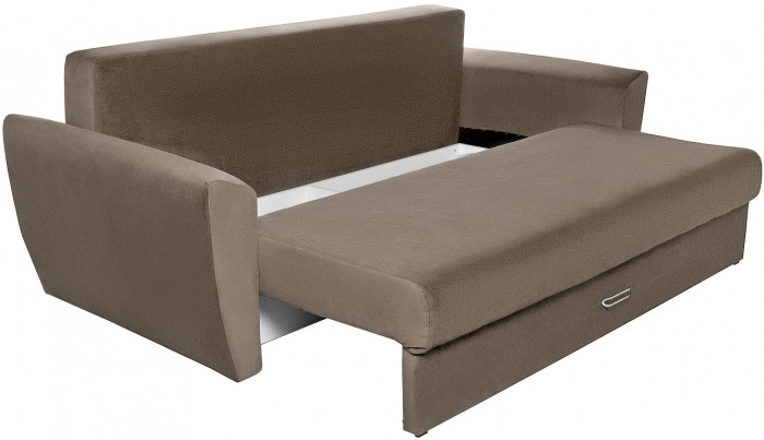 Диван-кровать Амстердам Люкс, 160х195, еврокнижка, пружинный блок, велюр, коричневый