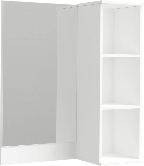 Ника Полка с зеркалом (пз800) (Ясень шимо темный / светлый)