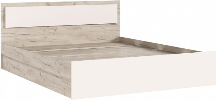 Кровать 1,2м с настилом ЛДСП Мартина, Дуб крафт серый/Кашемир