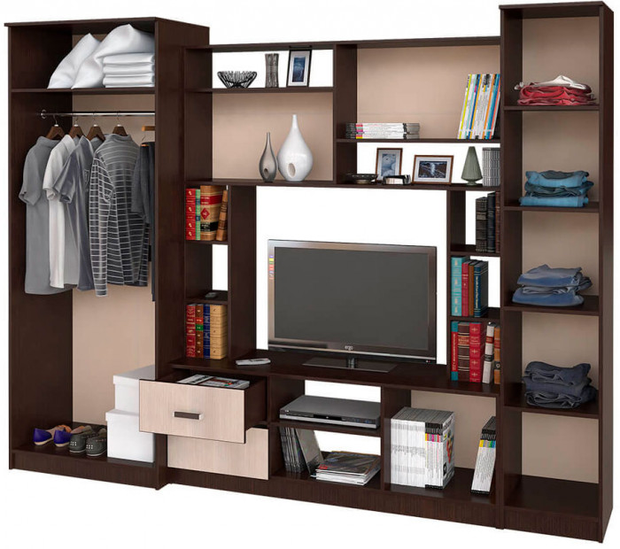 Гостиная "Флора" (2700х2100х540) ясень белый