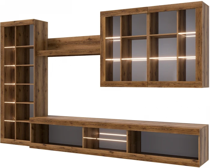 Прага Модульная Гостиная, вариант №2, делано/Графит