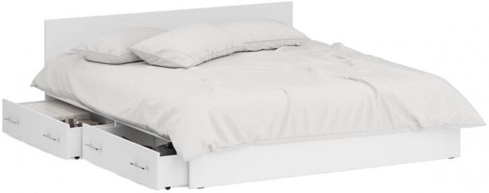 Стандарт Кровать с ящиками 1800, белый