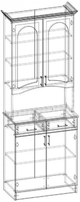 Буфет Констанция двухстворчатый (Фисташка)