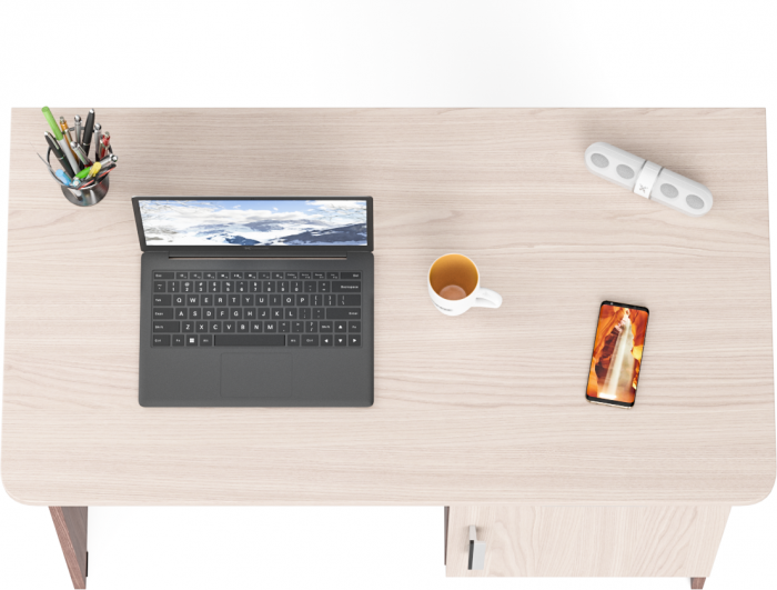 Стол письменный С-МД-1-09, цвет ясень шимо светлый/ясень шимо тёмный, ШхГхВ 105х57х75 см., НЕ универсальная сборка