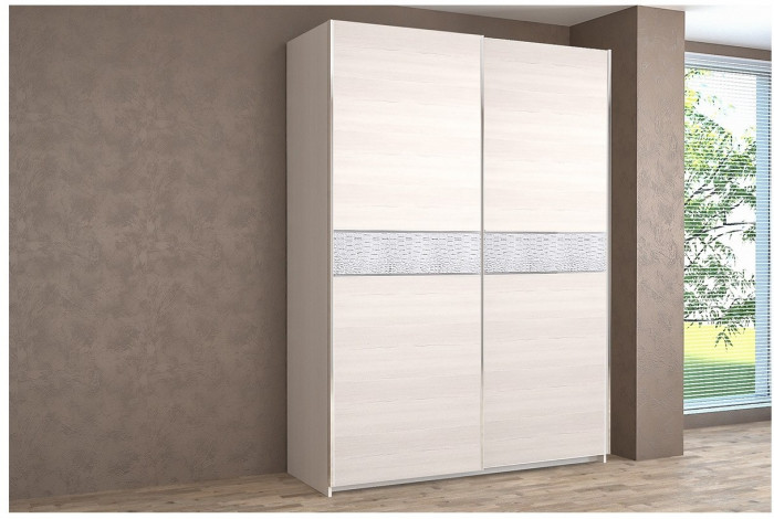 Шкаф-купе Иннэс-5 1600 Ф3/Ф3, Бодега белая / Белый глянец