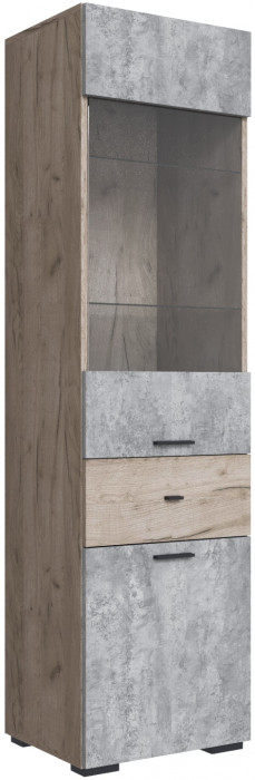 Модульная гостиная Дублин, набор №2, Дуб крафт серый/Цемент