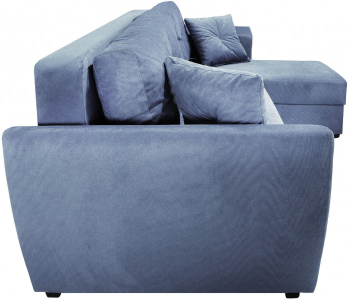 Диван-кровать угловой Амстердам Люкс, 160х200, еврокнижка, независимый пружинный блок, велюр, серый