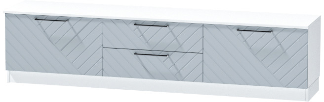 Тумба-4 под ТВ напольная "Иннэс-7", Белый/Монблан Р-846