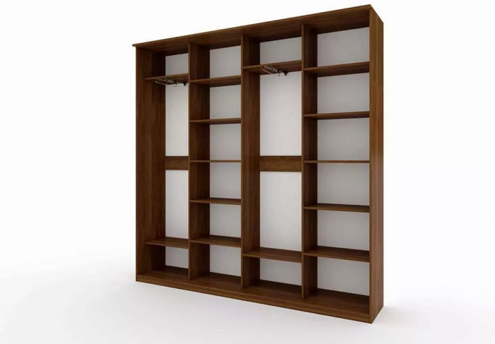 Шкаф купе Модерн 2362х450 4-х дверный 4-х секционный зеркальный с пескоструем №1 венге