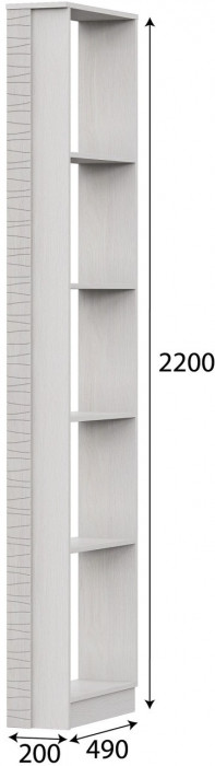 Модульная система "Гамма 20" Угловое окончание Серия №4 Ясень Анкор  светлый / Сандал светлый