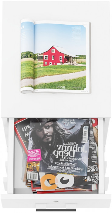 Тумба выкатная С-МД-3-02, цвет белый шагрень, ШхГхВ 40х45х59 см.