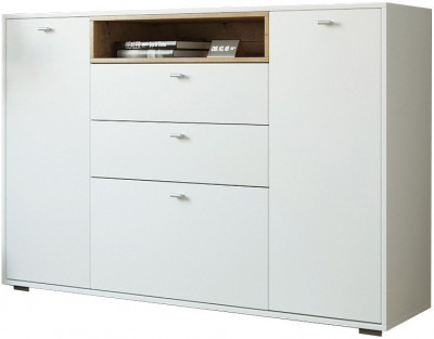 Комод Ланс К303, Белый/Дуб Бунратти