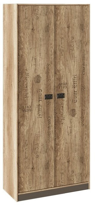 Пилигрим ТД-276.07.22 Шкаф для одежды (Дуб Каньон светлый, Фон серый)