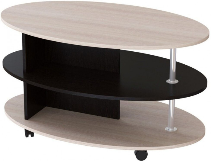 Журнальный стол Консул-4 дуб молочный/венге