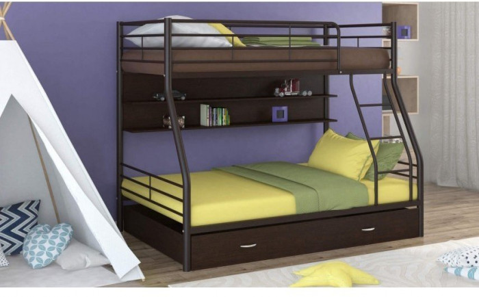 Двухъярусная кровать Гранада-2ПЯ (Дуб молочный, Слоновая кость)