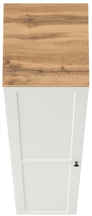 Остин 13.227 Шкаф-пенал, цвет белый шагрень/дуб крафт золотой, ШхГхВ 40х41,8х229,8 см., универсальная сборка