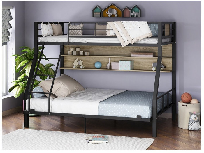 Двухъярусная кровать Гранада-1П 140 (Серый)