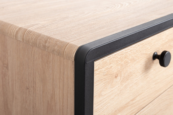 Брюс Стол письменный 12.157 + Стол письменный 12.157, цвет чёрный/Battle rock Santiago/столешница МДФ ель карпатская, ШхГхВ 260х62,6х75 см., ун. сб.