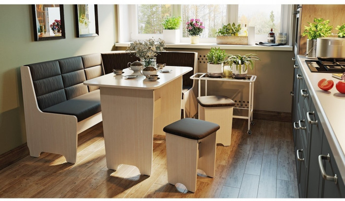 Техас Кухонный уголок Исп.2 (Дуб Сонома/Кашемир Крем)