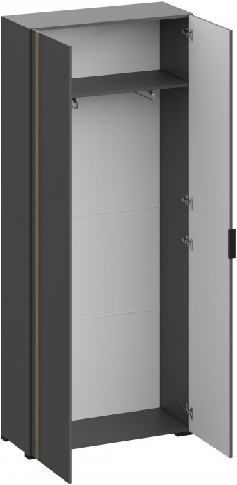 Модульная Прихожая Эмэ, набор №6, Графит/Графит золото