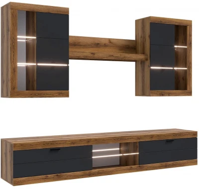 Прага Модульная Гостиная, вариант №3, делано/Графит