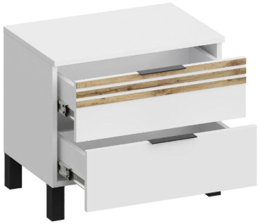 Модульная спальня Нао, набор №6, Графит/Профиль МДФ Дуб вотан