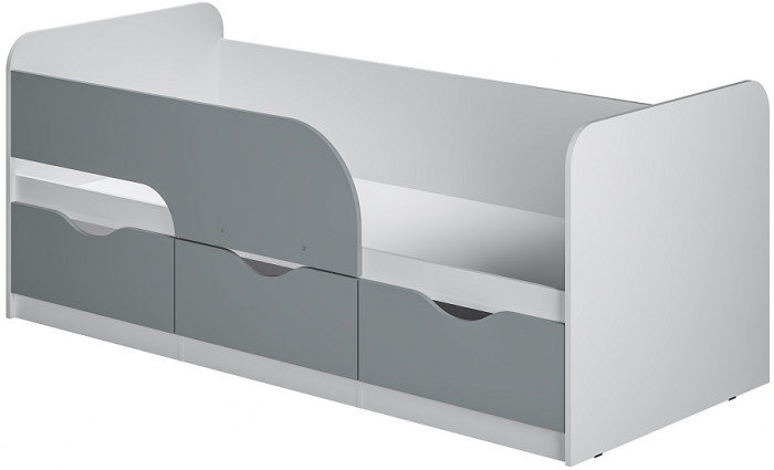 Кровать детская Стандарт КР-22 НЕВ, Белый, Серый