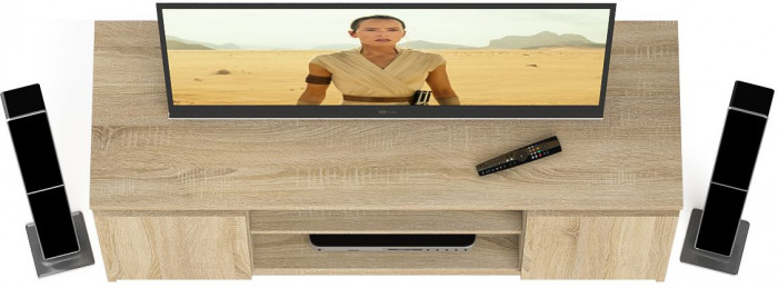 Мори Тумба ТВ МТВ1200.1, цвет дуб сонома, ШхГхВ 120,4х41х54,6 см.