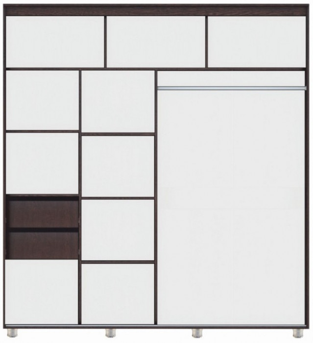 Шкаф-купе Комфорт 12 Прайм EDITION 2,0 (Камень шёлковый / Белое стекло)