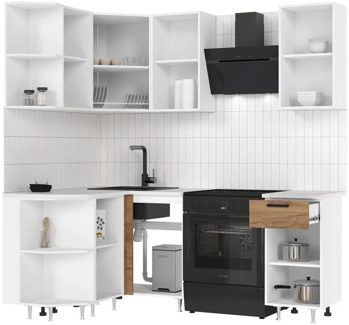 ЛДСП Кухня Рио NEW 2,0х1,3м дуб крафт (антарес)