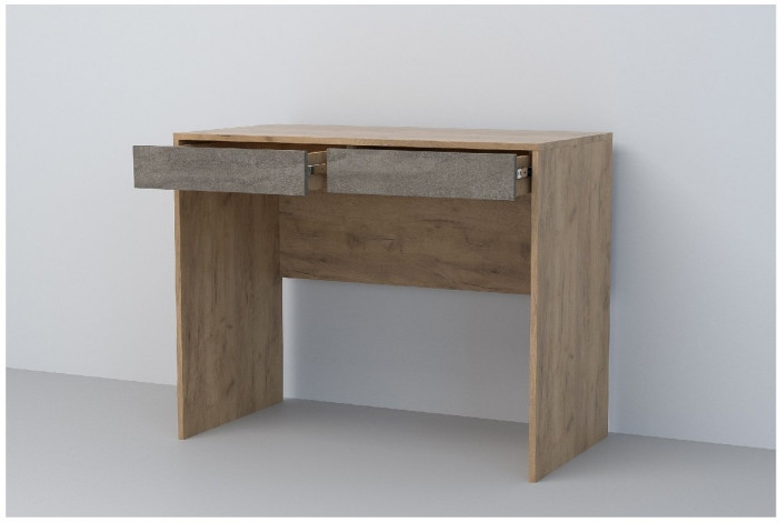 Эго Стол Ст-1 (Глянец Белый/Бетон Светлый)